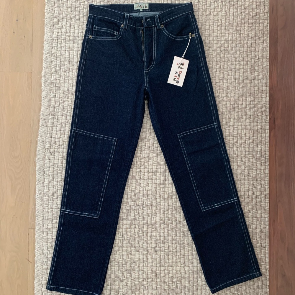 NO LONGER AVAILABLE Hey Gang patch jeans
